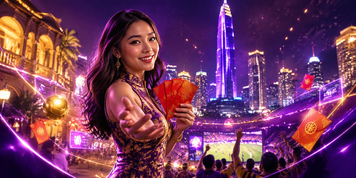 Pengguna Kuala Lumpur memegang sampul merah bertuah semasa bermain loteri l10 dalam talian